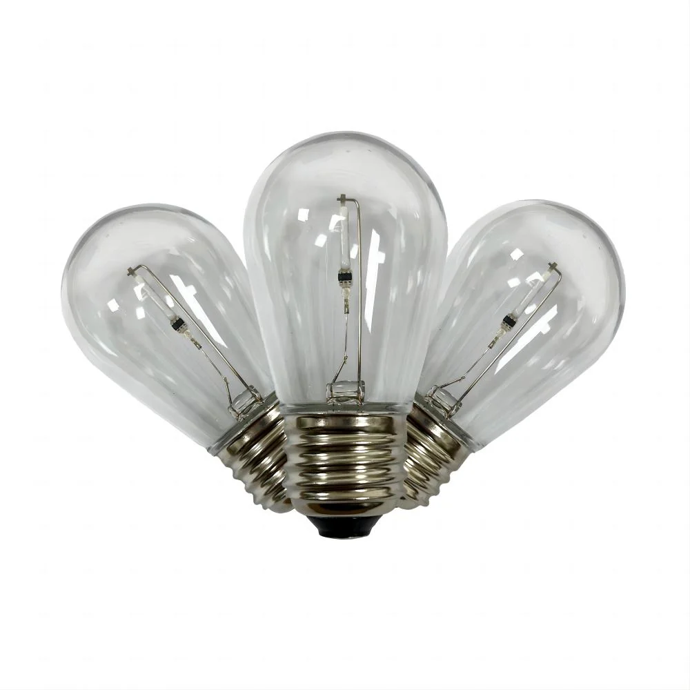 S14 LED bulbs in clear RGB filament options